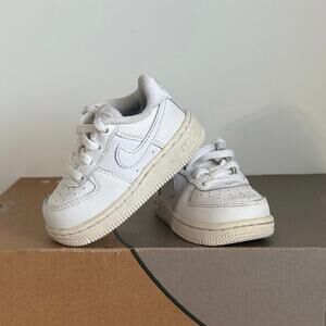 Nike Air Force 1 ‘Triple White’ Toddler Sneakers - SZ 5 C